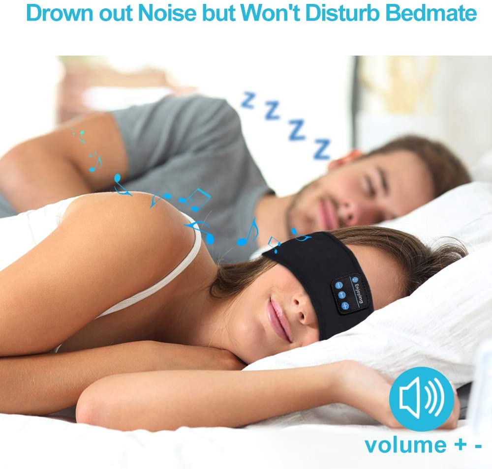 Bluetooth Slapen Hoofdtelefoon Sport Hoofdband Dunne Zachte Elastische Comfortabele Draadloze Muziek Oortelefoons Oogmasker Voor Side Sleeper