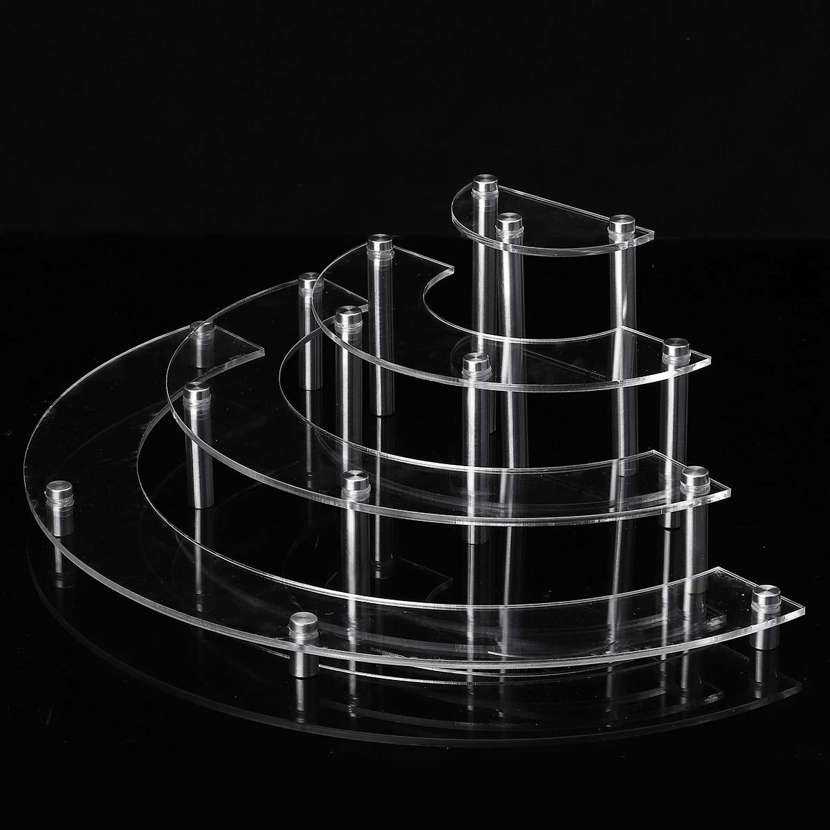 Clear 4 Tiers Acrylic Cake Stand Storage Rack Wedding Party Dessert Display Holder Decoration DIY Kitchen Cake Tools Bakeware
