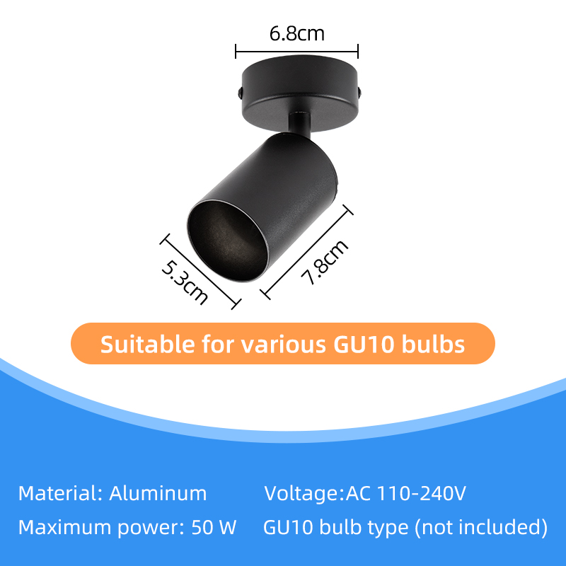 220V LED Spot Lights Home Decoration Ceiling Lights GU10 Adjustation Sport Lighting For Bedroom Kitchen 3 Color Track Lighting