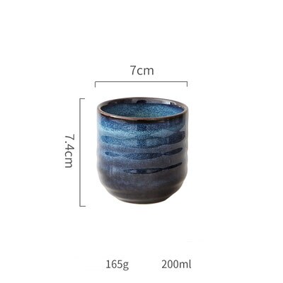 ANTOWALL Chinese Ceramic Tea Cup Klin Glazed 200ml Porcelain Teacup Warm Hand Cup Coffee Cup Milk Water Cup: A