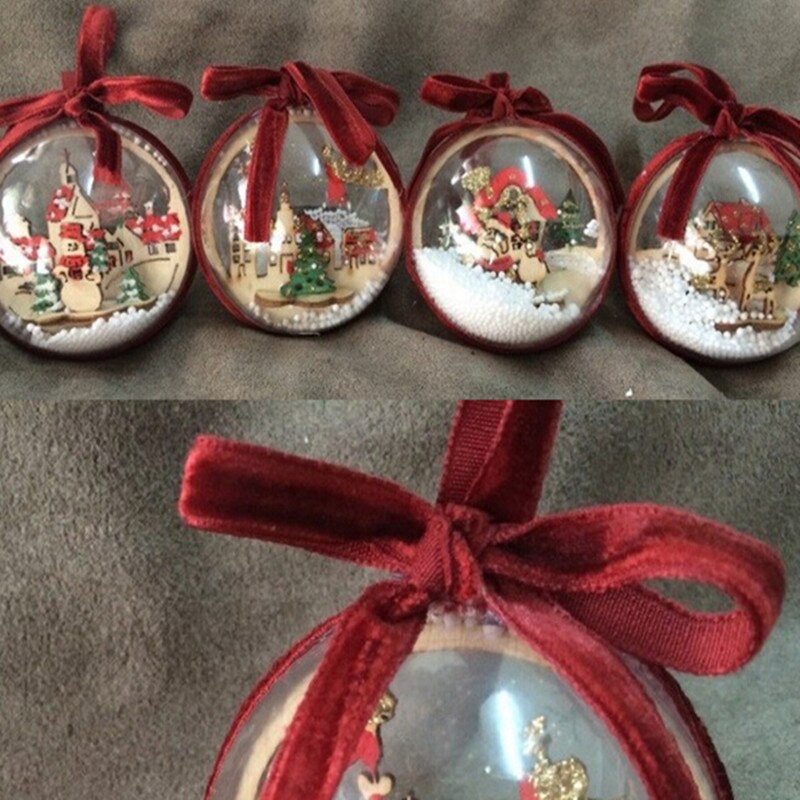 2 Stuks Kerstboom Ornamenten Voor Thuis Clear Plastic Kerstballen Decoraties Voor Kerstboom Kerst Bal Transparante Partij Decor