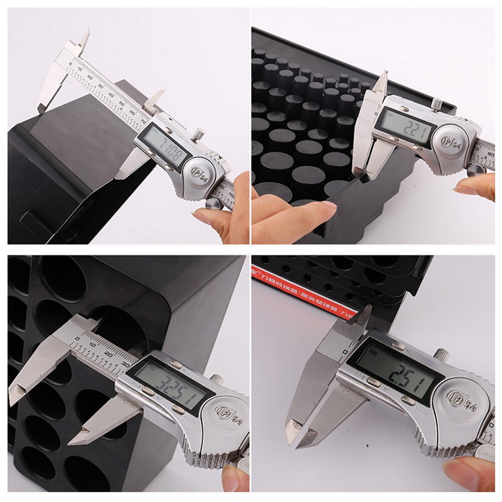 Storage Multifunction 85 Holes Tool Box Reamer Milling Cutter Plastic Desktop Drill Bit Portable Accessories Thickened Rack