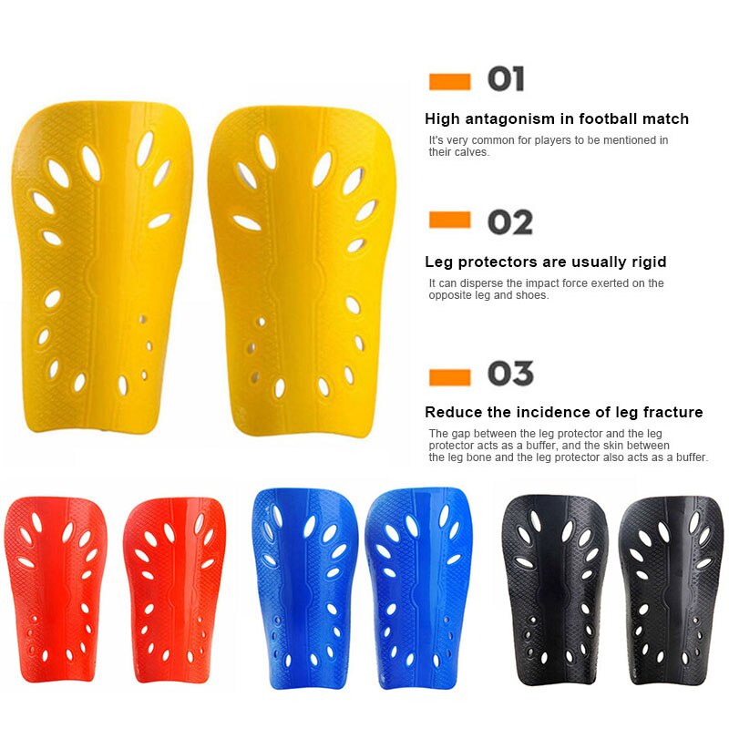 2pcs Men Lightweight with Hole Football Shield Basketball Shin Guards Protective Gear SER88
