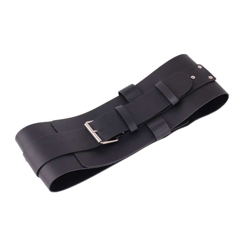 Cinturón Corset de de para mujer, cinturones de doble capa y cinturones anchos de pretina de color negro para mujer para accesorios de vestir