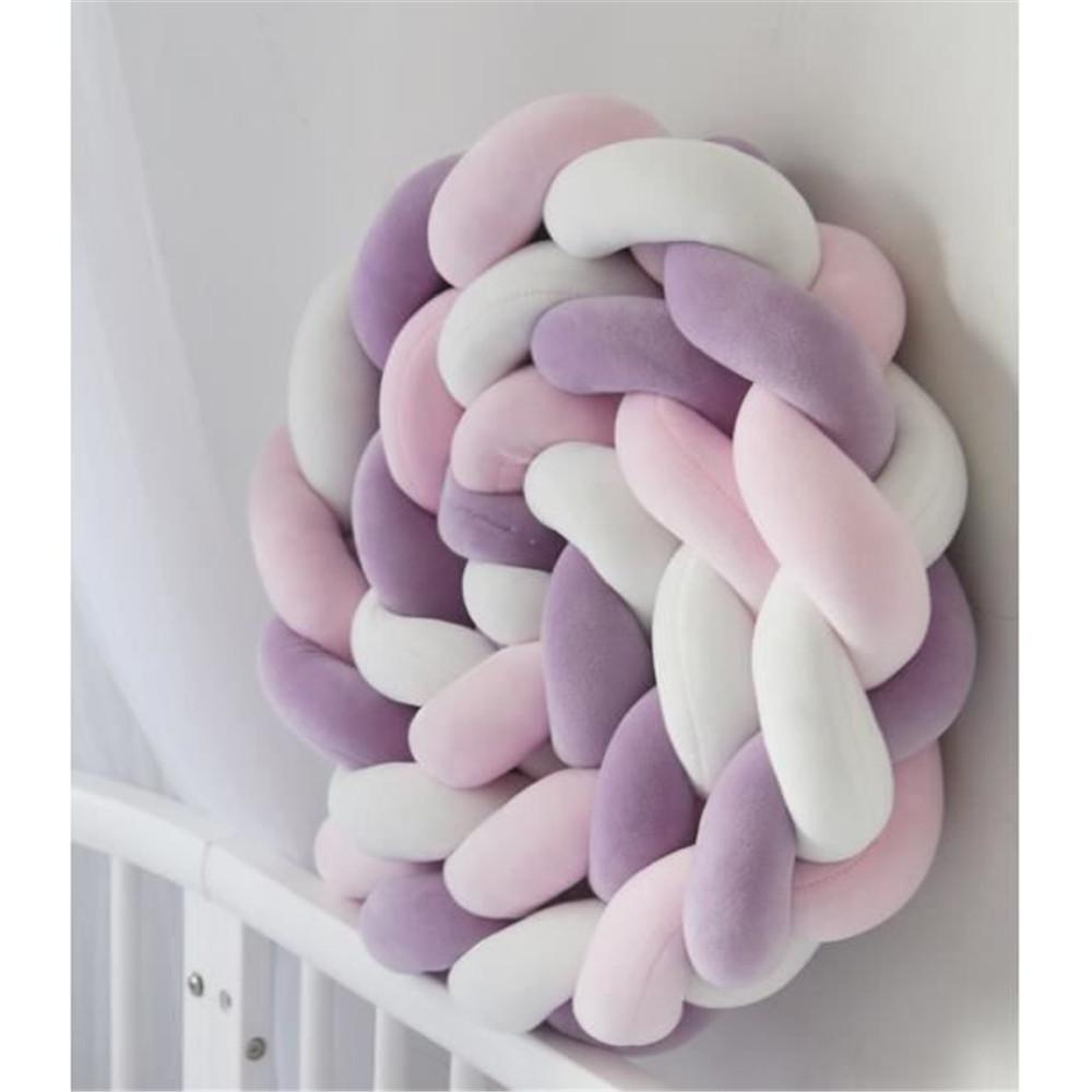 2M lettino paraurti lati nella culla Nordic treccia fatta a mano presepe paraurti treccia nodo letto neonato barriera Baby Room Decor