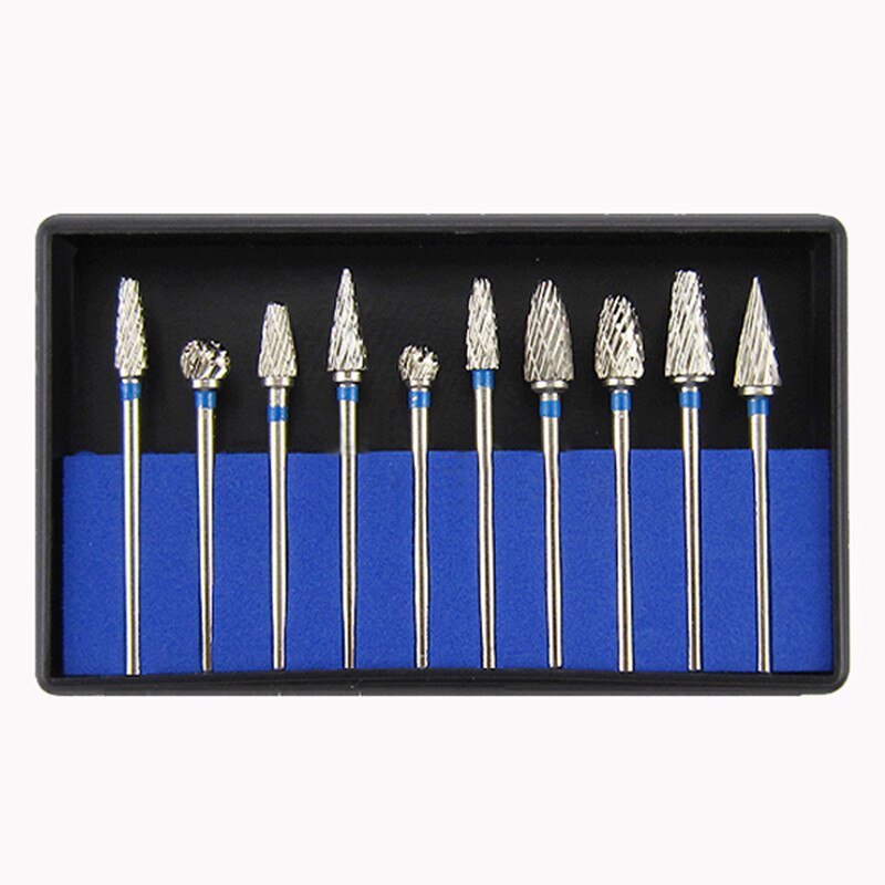 Têtes de meulage dentaire en acier au tungstène, 10 pièces, fraises de polissage des dents, de laboratoire dentaire, broyeur, équipement de dentisterie: Default Title