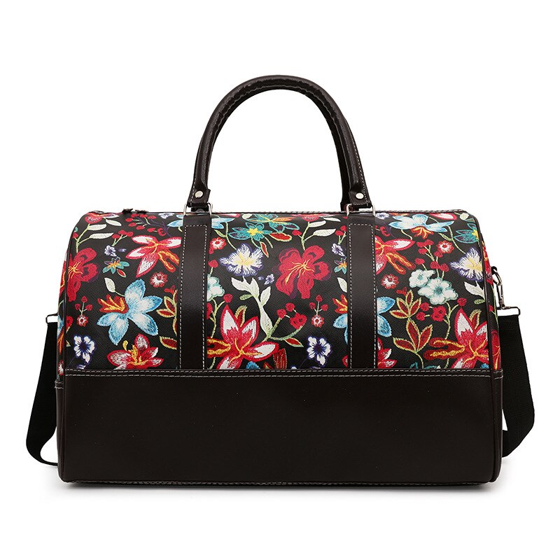 Bolso deportivo de gimnasio para Mujer, bolso de hombro para Yoga, Fitness, bolso de viaje, bolso de mano con bordado de flores, Bolsa de entrenamiento, bolso deportivo para Mujer XA305WD: Red