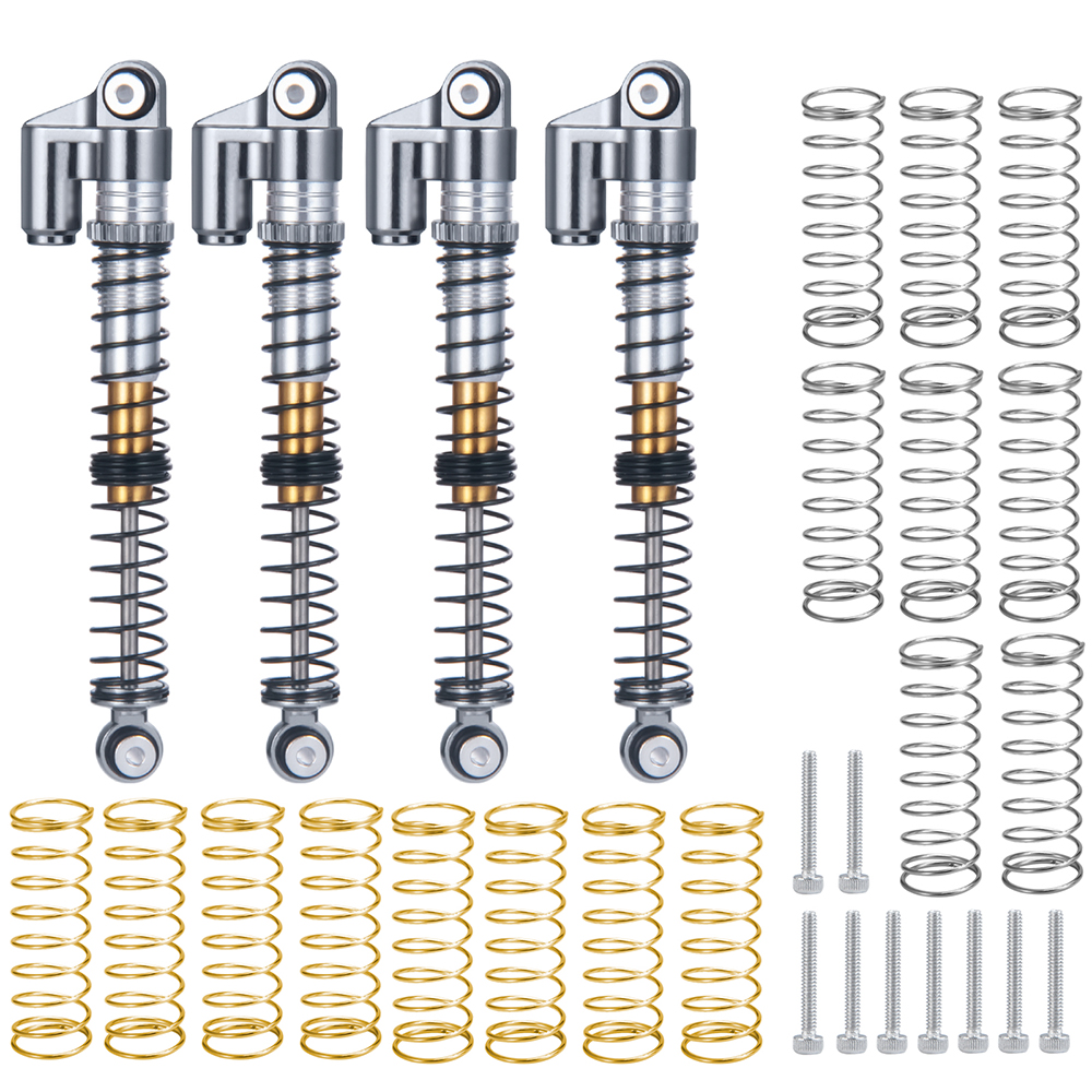 YEAHRUN 31/32/39, 5/43/48/53mm amortiguador de aleación de aluminio para Axial SCX24 1/24 RC coche camión actualización piezas Accesorios