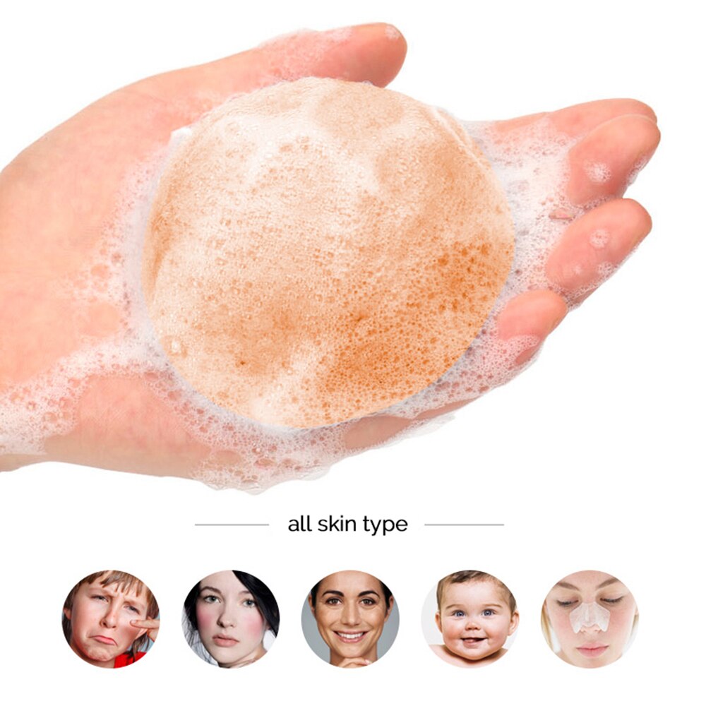 Konjac-esponja de limpieza Facial Konnyaku, 6 colores naturales, exfoliante, limpiador Facial