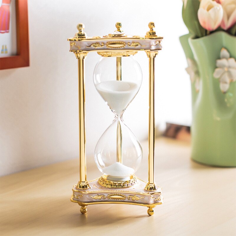 European Alloy Hourglass 30 Minutes Timer Home Decoration Metal Handicraft Decorations Hourglasses Sand