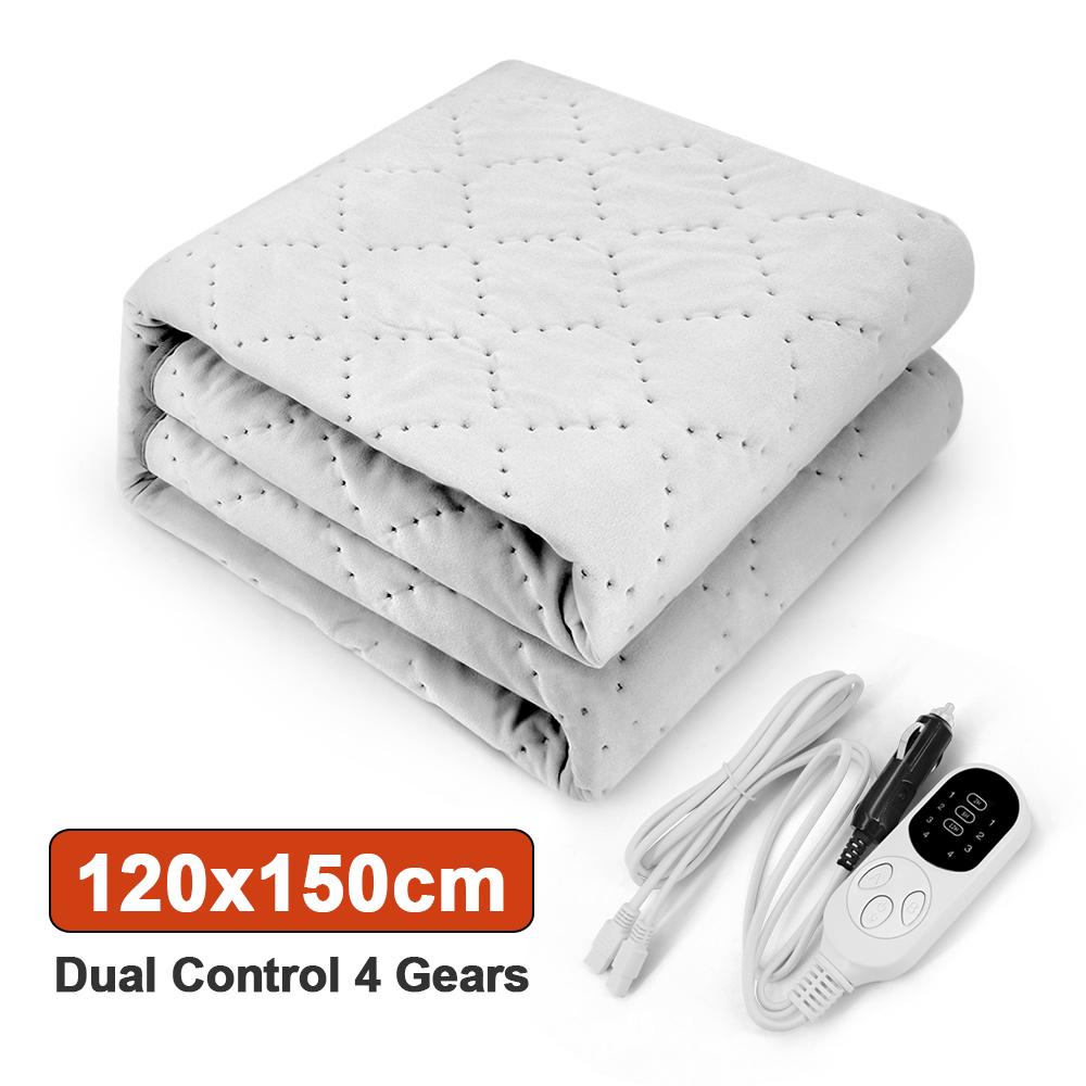 Coperte riscaldanti elettriche per auto 12V per camion da campeggio Veicoli fuoristrada Cuscinetti riscaldanti 120cmx150cm 70x180cm Riscaldatore per sedili per l'inverno: Borgogna