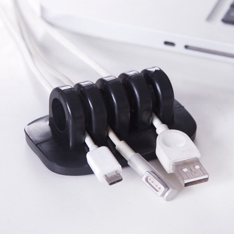 1pc Soft Silicone Cable Winder Wire Storage Home Office Desk Organizer Supplies Earphone Cable Holder Wrap Cord Desk Accessory