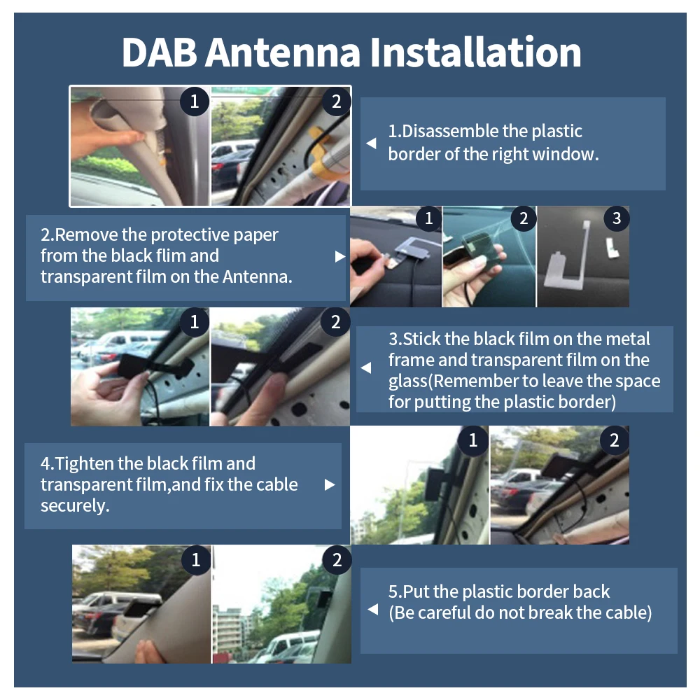 Antena DAB + para Radio de coche Android con adaptador USB, reproductor receptor DAB estéreo GPS, escaneo automático, compatible con logotipo de lista de canales