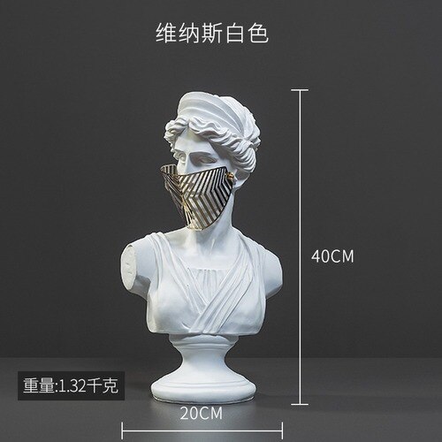 Nowoczesna imitacja gipsu żywica Dawid sztuka rzeźbiarska biust portret wenus statua figurki urządzanie salonu dekoracja wnętrz