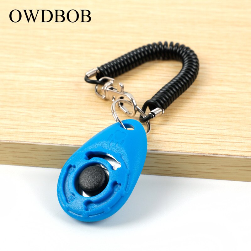 OWDBOB Pet Trainer Pet Puppy Dog Training Clickers Verstelbare Sound Sleutelhanger en Polsband Doggy Trein Klik Huisdier Accessoires