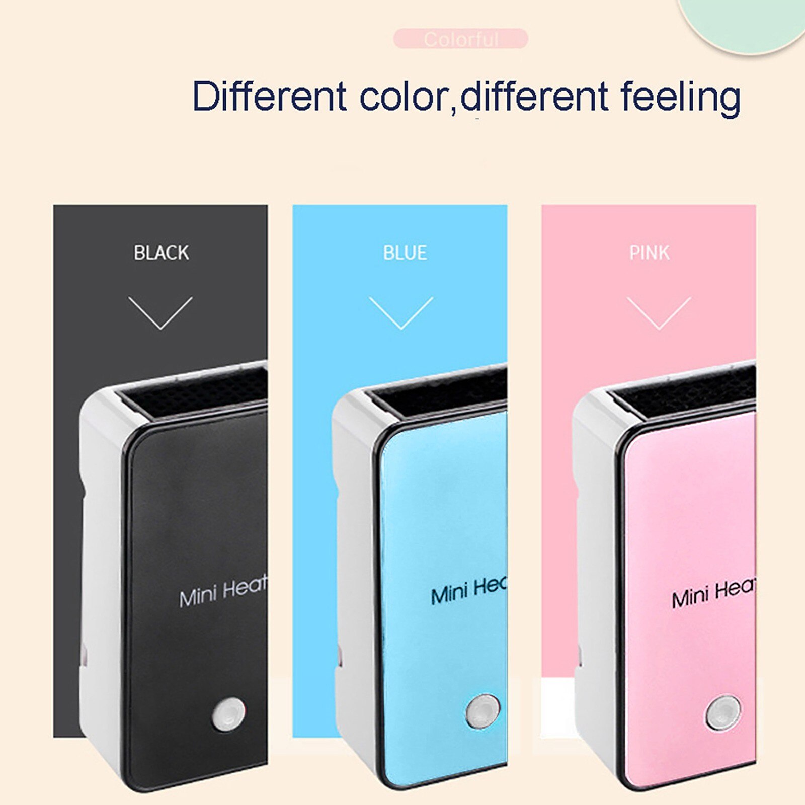 Desktop Mini Heating Air Heater Cartoon Personal Mini Space Heater Fan Portable Electric Home Office Indoor Use