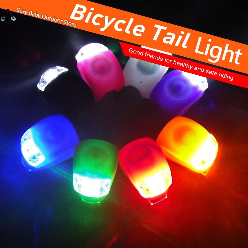 Fietsverlichting Achter Voor Waterdichte Led Fiets Accessoires Siliconen Berg Wiel Push Wit Clip Lighty Fietsen Waarschuwing Lamp