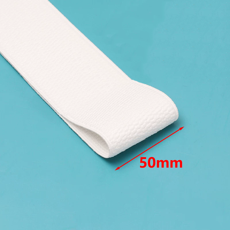 2/5M 25-100mm Schwarze Weiße Elastische Bänder Kleidung Bauch Näh-Gummiband Bekleidung Korsett Gürtel Dehnbares Band DIY-Material: WEISS / 1 Millionen