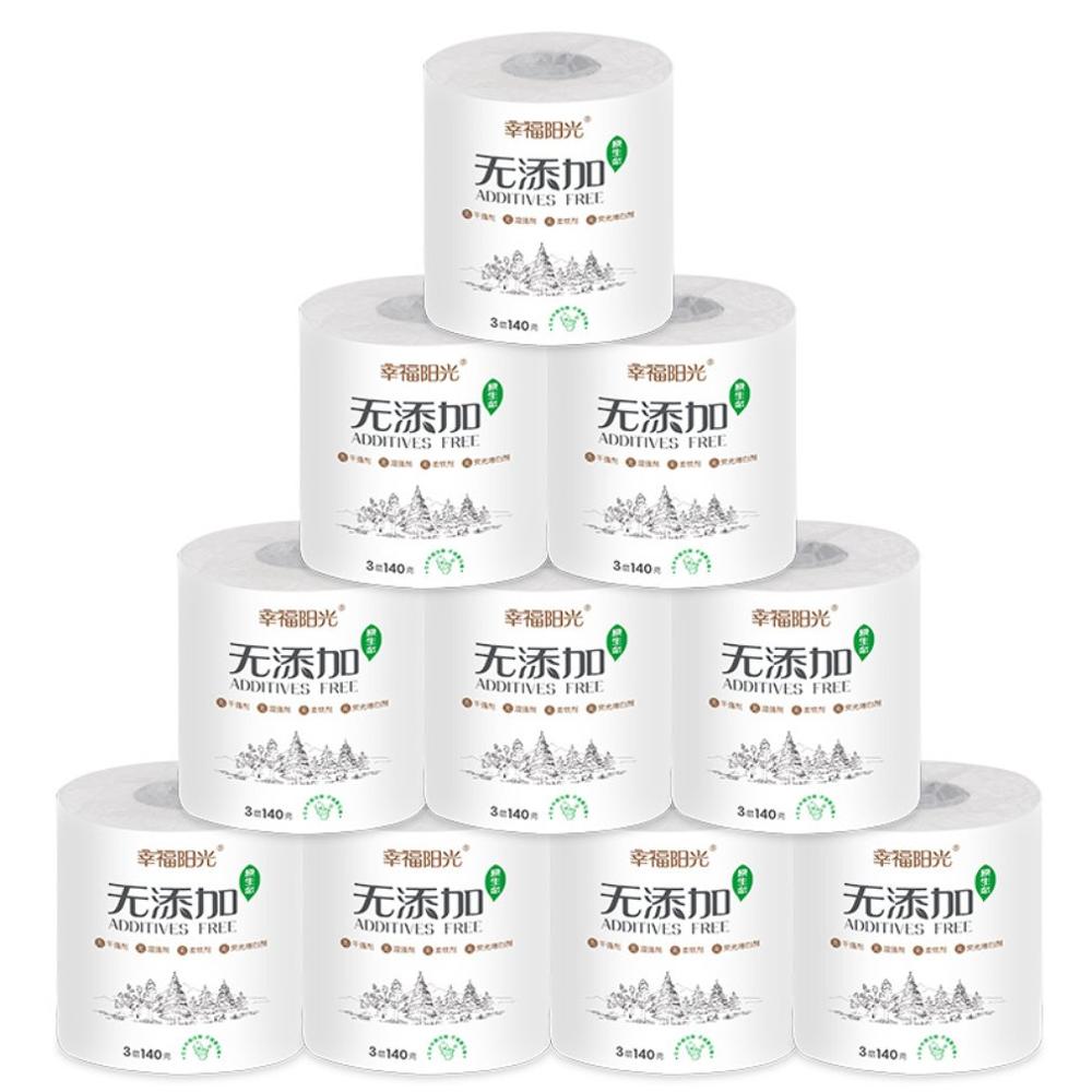 3-layer Toilet Paper sell well products 6 Rolls Standard Bulk Rolls Bath Tissue Household Bathroom Soft Paper Towel for Hotel