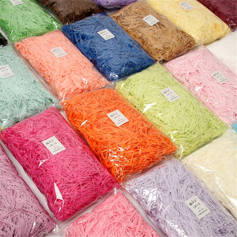 100g diy-papier raffia versnipperde confetti doos vulling materiaal tissue voor babyshower bruiloft verjaardag kerst benodigdheden