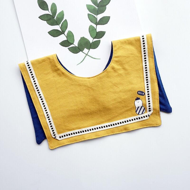 Navy Stil Koreanische Baby Baumwolle Lätzchen Babador Fütterung Smock Infant Spucktücher Cartoon Speichel Handtuch Baby Essen Zubehör