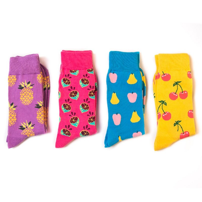 Frauen Männer Bunte Obst Muster Sport Socken Nette Lustige Casual Crew Baumwolle Socken Reise Wandern Laufen Walking Schuhe