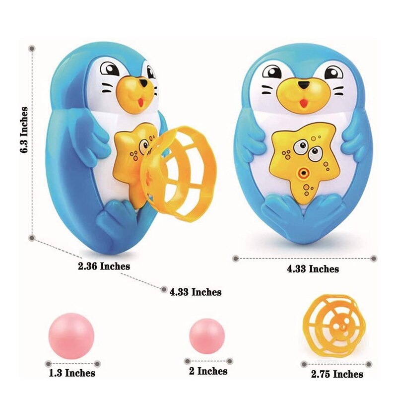 Bath Toys for Toddlers 3-6 Years Seal with 2 Balls Bath Sprinkler Toy