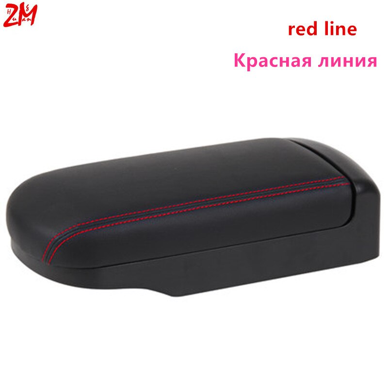 For Hyundai Creta Armrest box Creta IX25 lengthen heighten Lossless retrofit support decoration car accessories: Creta red line
