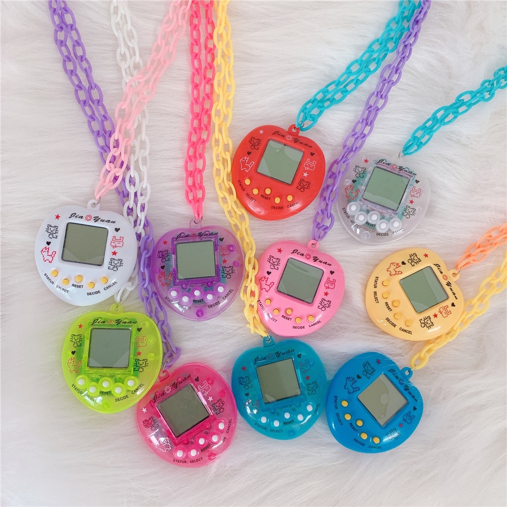 Y2k halsband leksak minnen godis färg elektronisk husdjur maskin hals tröja kedja tillbehör