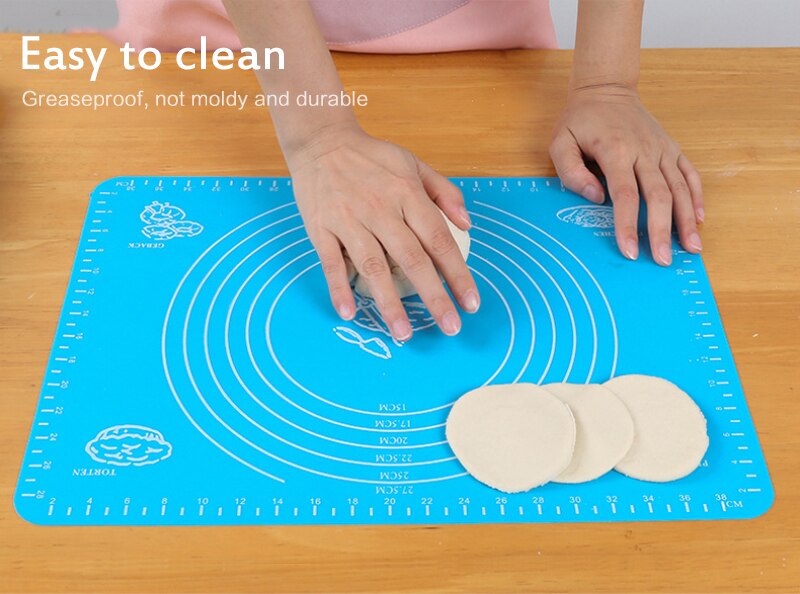 Silicone Gel Mat Kneading Dough Mat Non Stick Home Baking Rolling Cut Mat Multifunctional Household Baking Supplies
