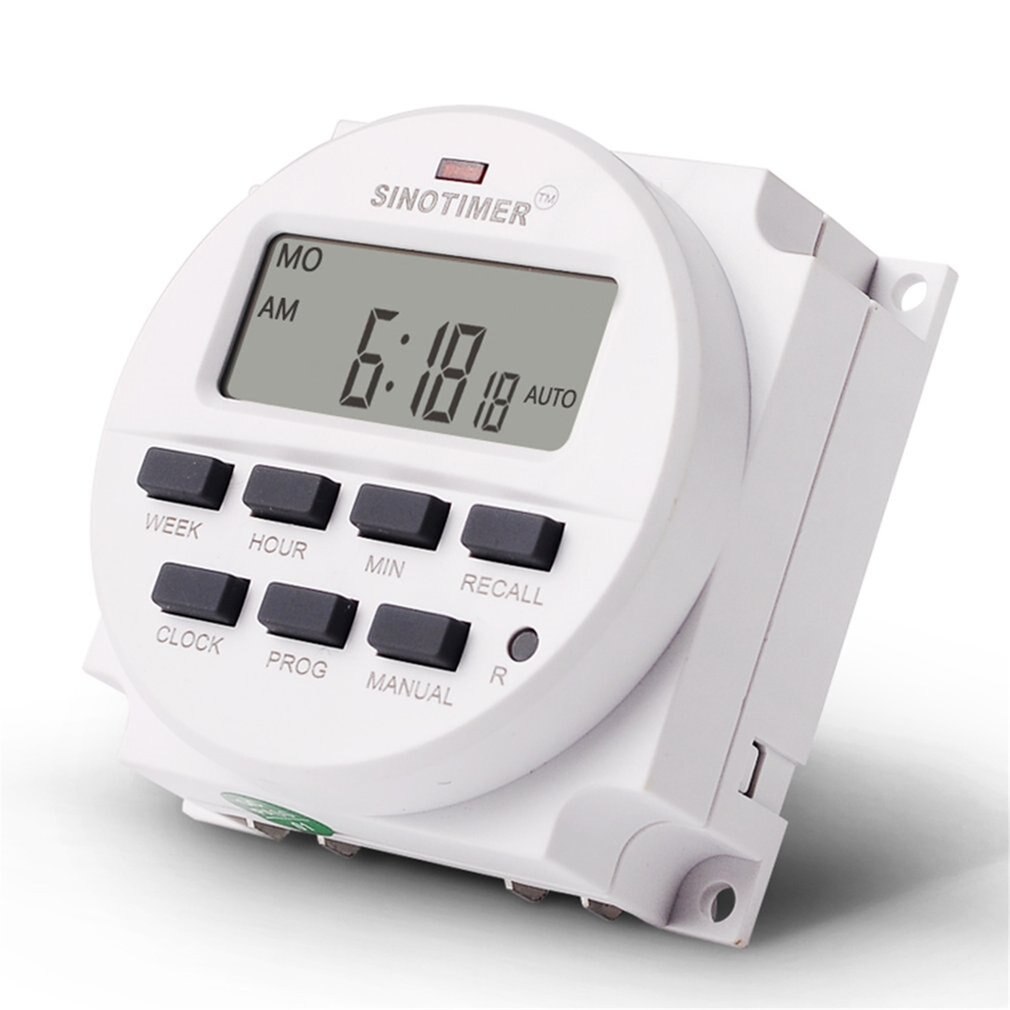Sinotimer Ac 220V Wekelijkse 7 Dagen Programmeerbare Digitale Schakelklok Relais Timer Din Rail Mount Voor Elektrisch Apparaat