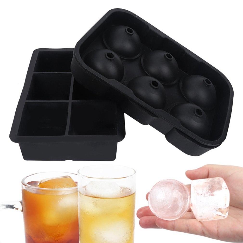 6-hole ice hockey silicone king ice lattice 6 lattice ice lattice ice hockey set with lid combined ice box