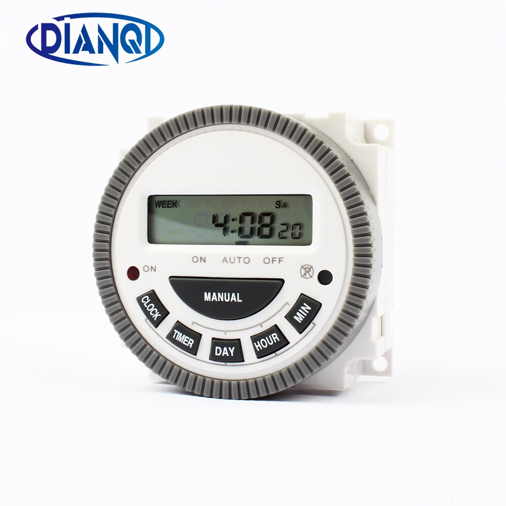 DIANQI TM619 AC220V 230V 240V 16A Digital Timer controller 7 Days Weekly Programmable Timer switch /Hour/Minute Count For Home