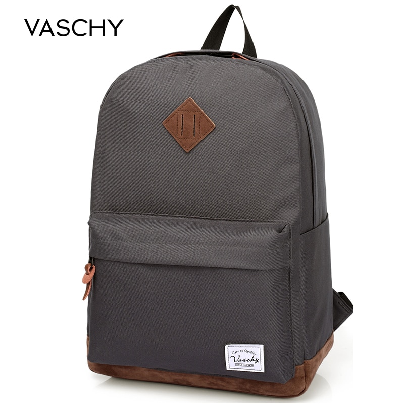 Backpack for Men and Women VASCHY Unisex Classic Water Resistant Rucksack School Backpack 15.6Inch Laptop for TeenageR: Gary