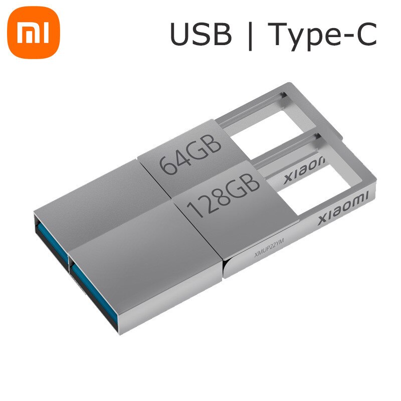 Xiaomi-unidad Flash USB Original de doble interfaz, memoria portátil de aleación de alta velocidad, 64G/128G, tipo C, para teléfono y portátil