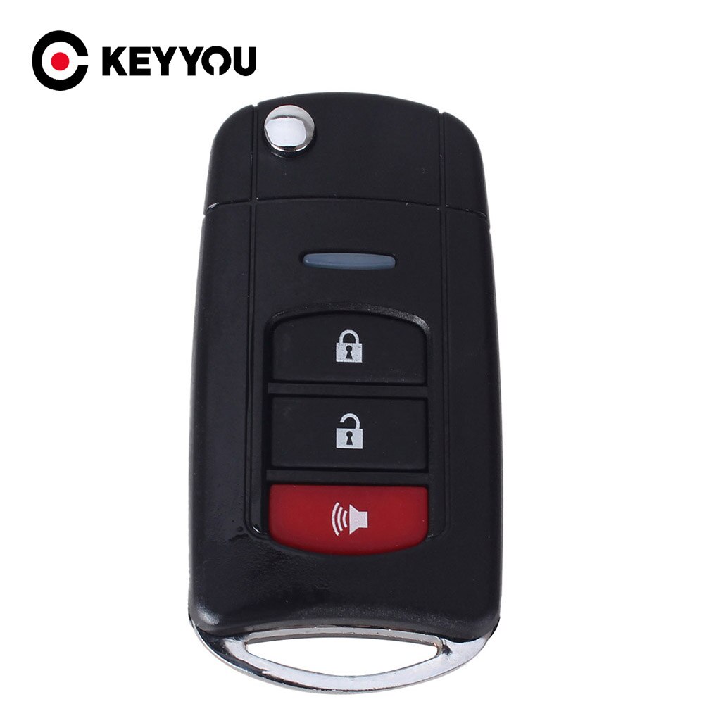 Keyyou Rnew Vervanging Car Key Case Auto-Styling 3 Knoppen Gewijzigd Flip Folding Remote Key Shell Case Voor Toyota