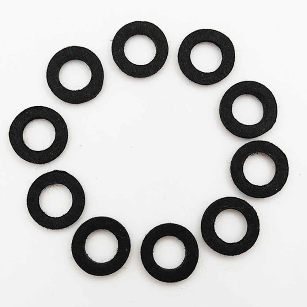 10pcs Trumpet Valve Felt Washers Cushion Pad Trumpets Musical Instrument Accessory (Black)