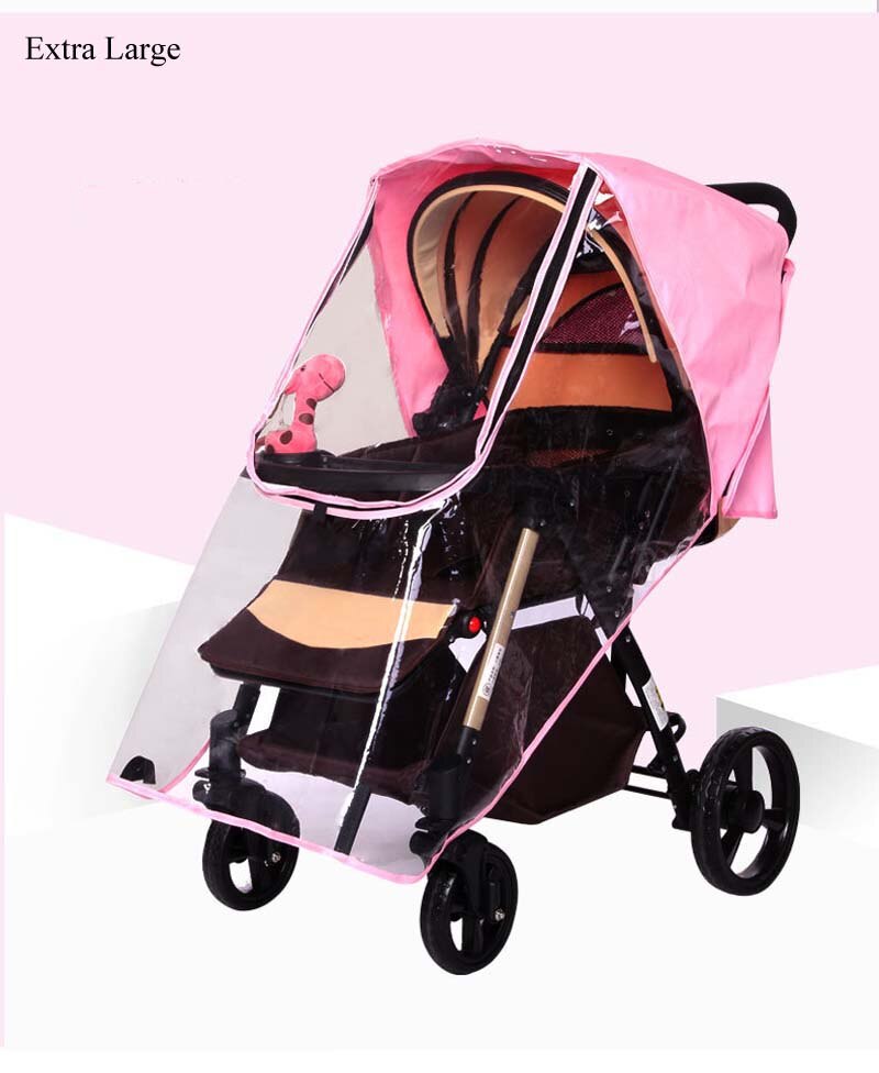 Waterdichte Regenhoes Voor Wandelwagen Stof Kinderwagens Winkelwagen Regenjas Regenhoes Voor Kinderwagen Kinderwagens Accessoires Kinderwagens: pink-extra large