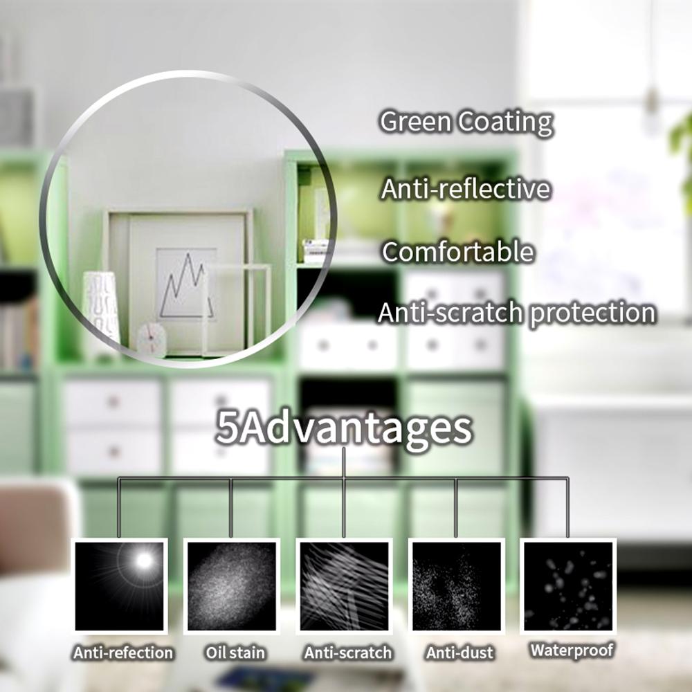 1.56 1.61 1.67 1.74 Index Prescription Lenses Optical Glasses Lens Eyes Clear Myopia Diopter Thin HMC Lentes CR-39
