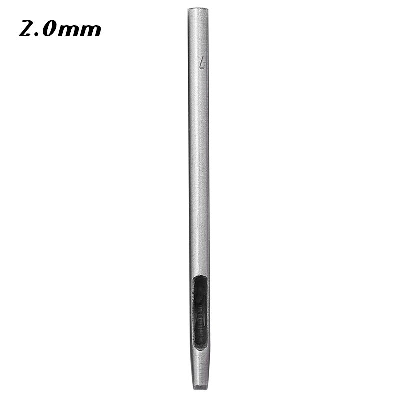 RORGETO Hole Hollow Punch Leather Hole Punch Cutter 0.5mm-5mm Belt Punch Round Hollow Hole Steel Belt Watch Band Puncher: 2mm