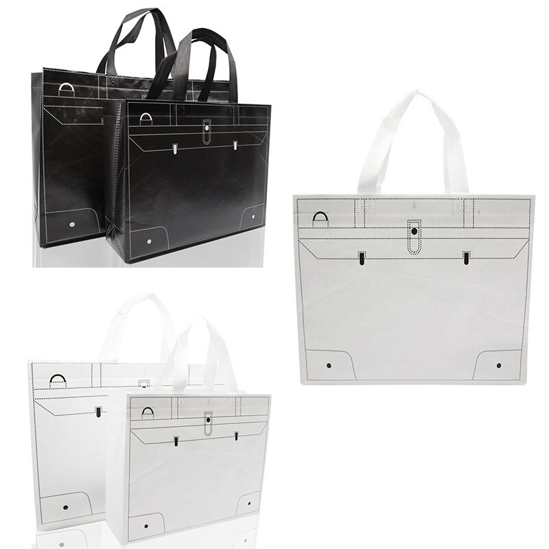 Non-woven Fabric Shopping Bag Foldable Eco Large Reusable Shopping Handbag Waterproof Clothing Packaging Bags