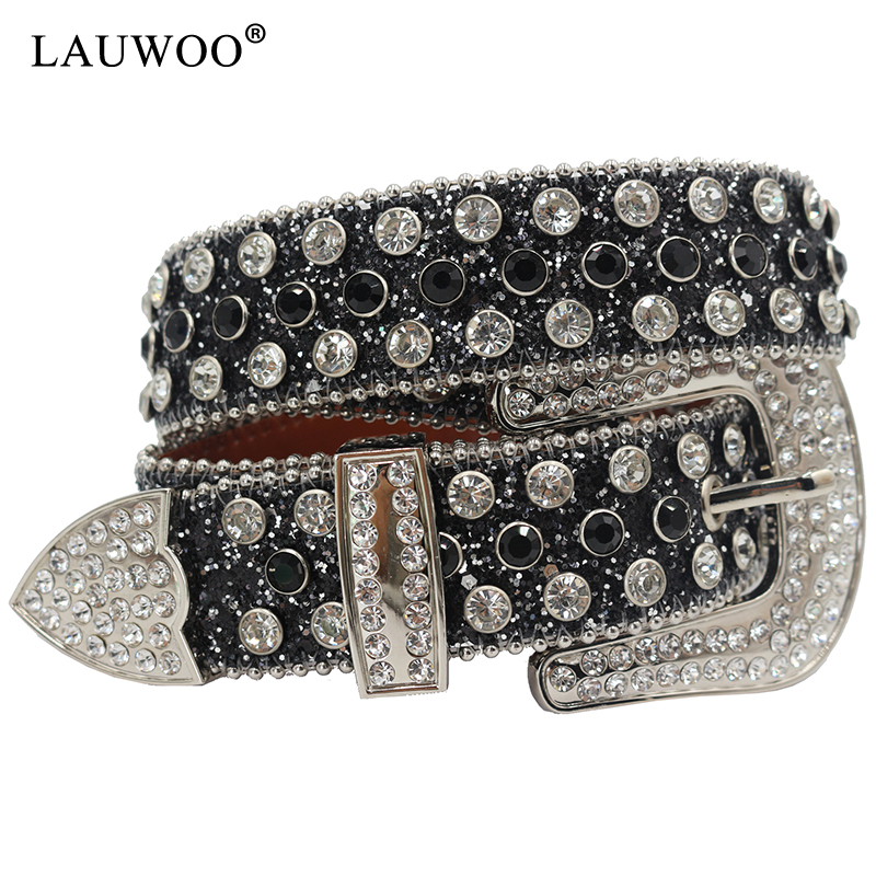 Strass riemen, bling, luxe riem voor dames en heren, cinto de strass, western riem met studs, kristallen cowgirl, cowboy: Groente / 105cm