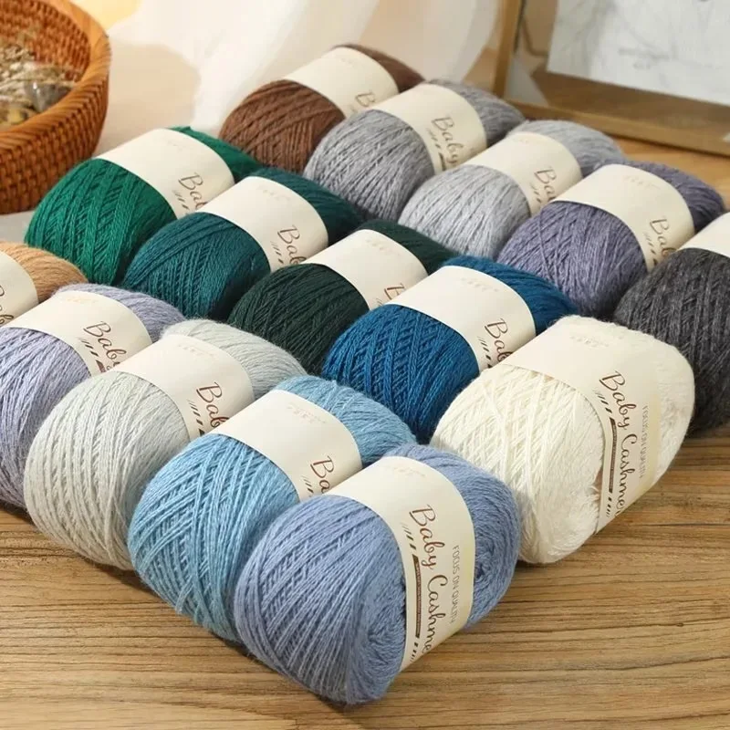 50 g/Rolle Weiche Wolle Stricken Kaschmir Langes dünnes Garn DIY Hand Häkeln Rolle Mohair Garn Weiche Mohair Kaschmir Wolle Strickgarn