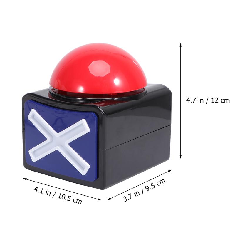 2Pcs Squeeze Sound Box Game Answer Buzzer Electronic Sounding Toy TV Show Sound Button without Battery Red