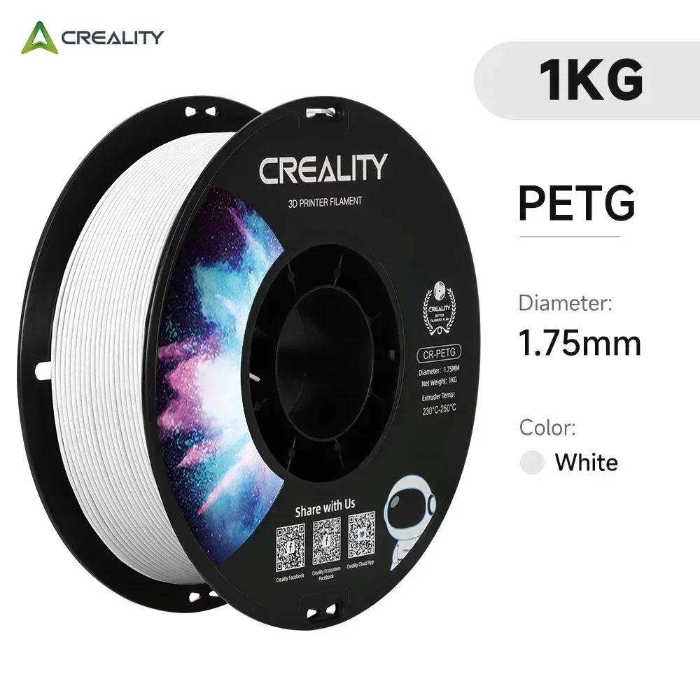 Creality cr-petg filament 1kg 1.75mm 3d printerfilament 3d printmaterialer kompatibel med alle creality fdm-printere: Orange