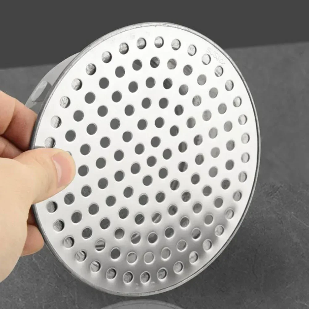 Coperchio di scarico per bagno in acciaio inossidabile ricevitore per capelli Tappo di drenaggio per balcone Tappo per tetto esterno da giardino Filtro da pavimento antiblocco