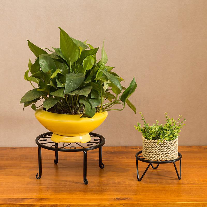 European Simple Wrought Iron Stool Flower Stand Balcony Living Room Bedroom Room Restaurant Showroom Potted Shelf Pot Rack