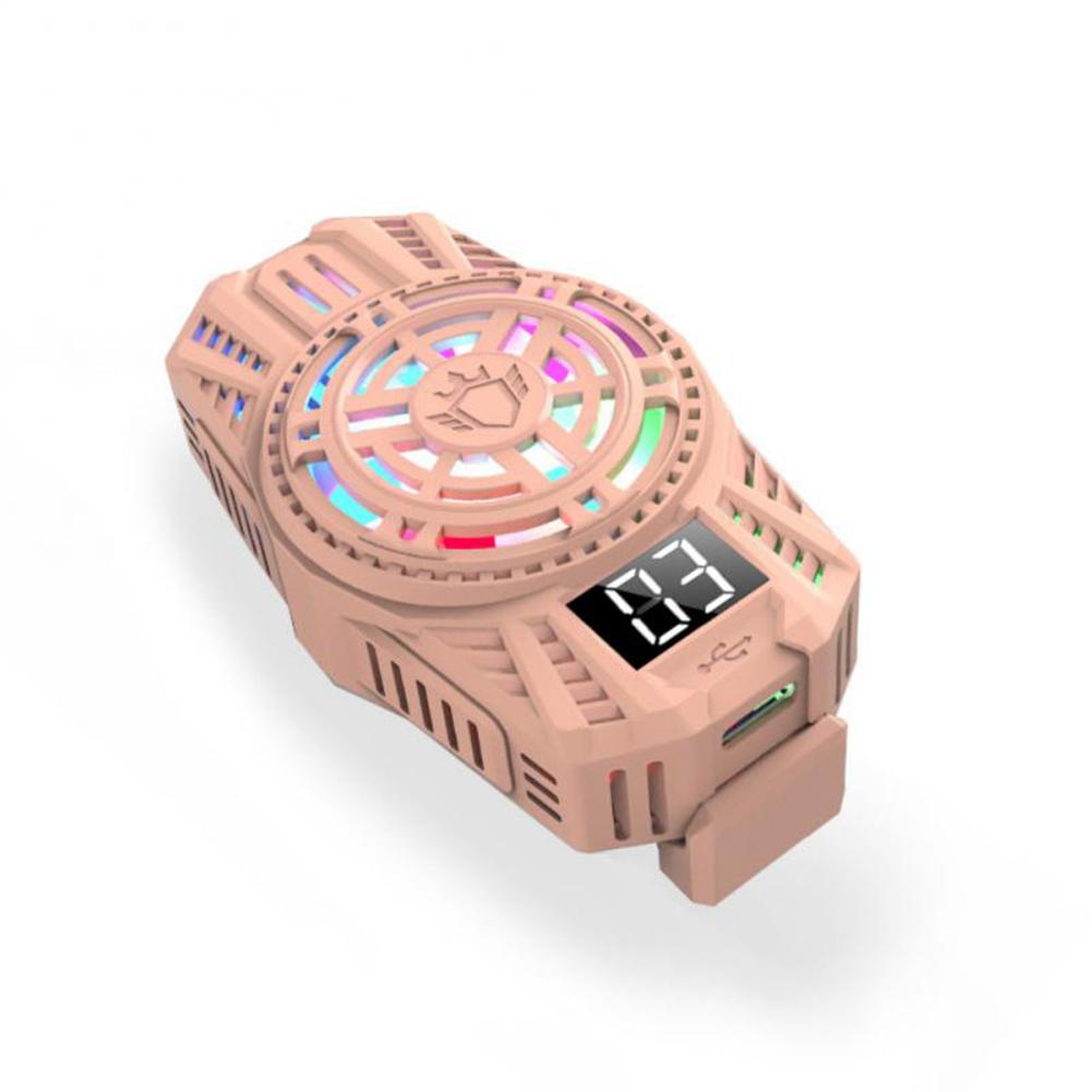 Chłodnica do telefonu komórkowego półprzewodnikowa chłodnica ciche chłodzenie mobilny wentylator cyfrowy wyświetlacz Led grzejnik do gier dla Xiaomi Realme: pink