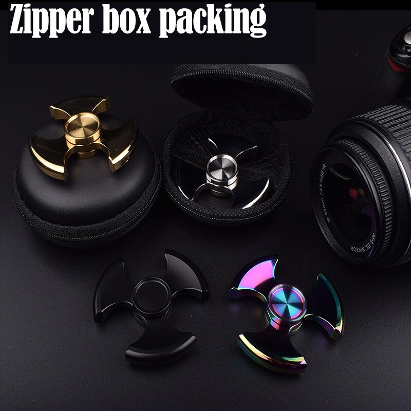 Fidget Spinner Stainless Steel Mayan Color Metal Hand Spinner 5-9min Dice Exterior Smooth Finger Tri Spiner Gyro Toy For Kid