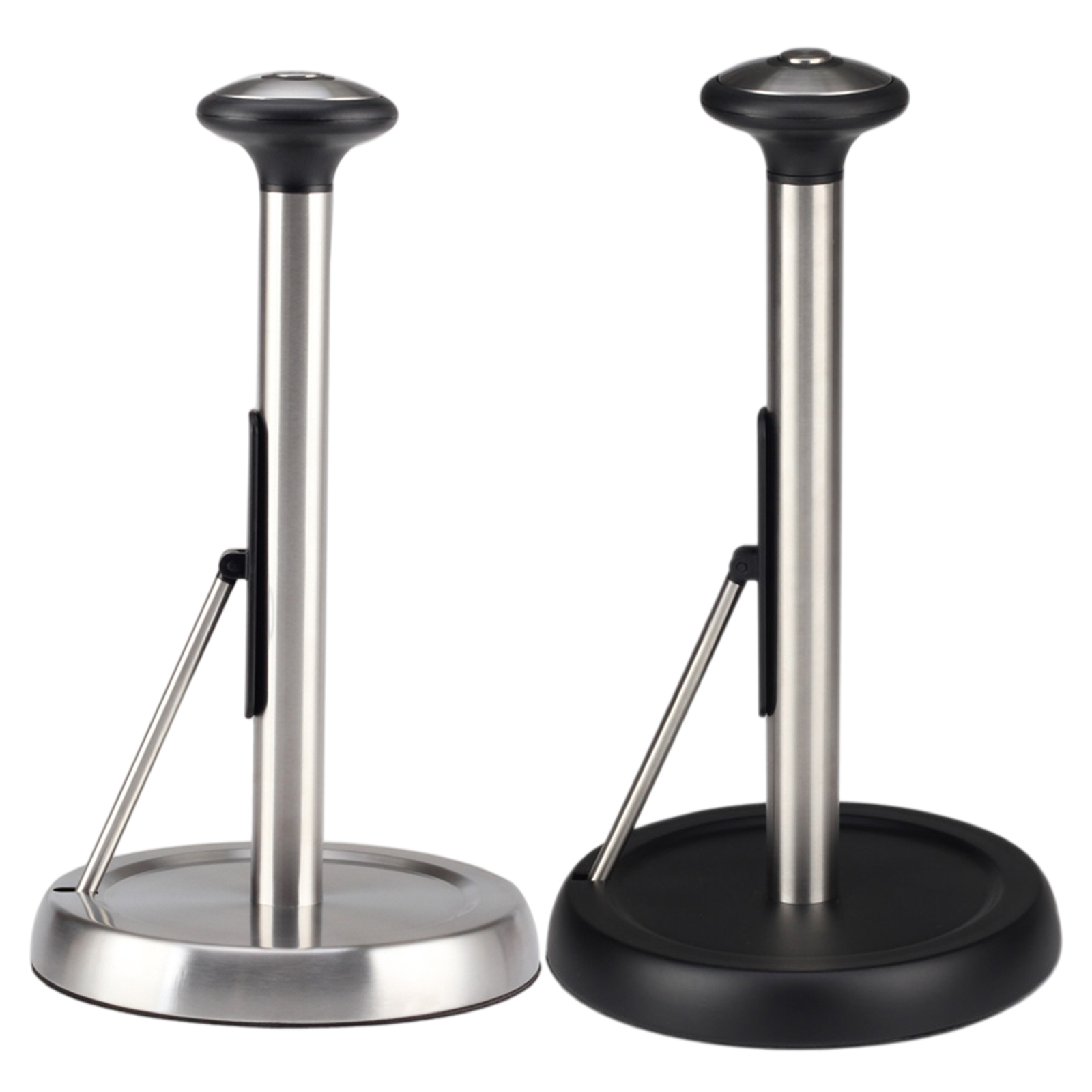 Paper Towel Holder Dispenser Standing Stainless Steel Adjustable for Kitchen